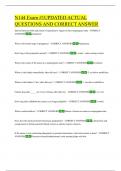 N144 Exam &num;1UPDATED ACTUAL  QUESTIONS AND CORRECT ANSWER