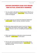 SOPHOS ENGINEER EXAM 2025 BRAND  NEW ACTUAL EXAM WITH ANSWERS&period; 