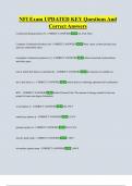 NFI Exam UPDATED KEY Questions And  Correct Answers