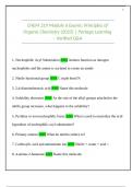 CHEM 219 Module 56&ndash; Principles of Organic Chemistry Study Guide &vert; 2025 &vert; Portage Learning