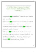 CHEM 219 Module 8 Exams &ndash; Principles of Organic Chemistry &vert; Verified Questions & Answers &vert; 2025 &vert; Portage Learning