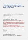 NURS 341 MED SURG FINAL EXAM WITH  VERIFIED QUESTIONS AND ANSWERS&vert;&vert;  ALREADY GRADED A&plus;&vert;&vert; GUARANTEED PASS &vert;&vert;  LATEST VERSION 2025