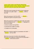 CLASS V ISSUE&comma; TURN-IN AND RESIDUE PROCESSING  PROCEDURES NEWEST ACTUAL 2025&sol;2026 FOR USING UNITS  EXAM WITH COMPLETE QUESTIONS AND ANSWERS