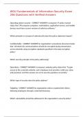 WGU Fundamentals of Information Security Exam 206 Questions with Verified Answers&comma;100&percnt;CORRECT