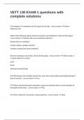 VETT 130 EXAM 1 questions with complete solutions