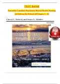 TEST BANK For Varcarolis's Canadian Psychiatric Mental Health Nursing 3rd Edition By Cheryl L. Pollard, Sonya L. Jakubec, Verified Chapters 1 - 35, Complete Newest Version