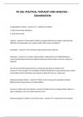 PS 202&colon; POLITICAL THOUGHT AND ANALYSIS &ndash; EXAMINATION