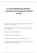 Ler 202 Navigating Labor Relations &ndash; Cumulative Course Examination With All Answers