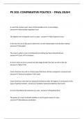 PS 202&colon; COMPARATIVE POLITICS &ndash; FINAL EXAM