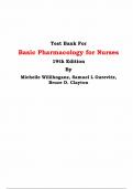 Basic Pharmacology for Nurses &ndash; Clayton & Willihnganz &lpar;19th Edition&comma; Elsevier&rpar; &ndash; Comprehensive NCLEX Practice Questions and Rationales