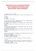 HESI RN EXIT EXAM QUESTIONS AND VERIFIED ANSWERS 2024 QUESTIONS AND ANSWERS