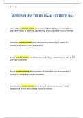MICROBIOLOGY FORTIS FINAL&semi; CERTIFIED Q&A
