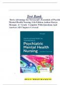 Test Bank - Townsend's Psychiatric Mental Health Nursing&comma; 11th Edition &lpar;Morgan&comma; 2024&rpar;&comma; Chapter 1-43 &plus; Next-Generation NCLEX Case Studies with answers &vert; All Chapters