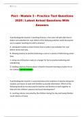 Pect - Module 3 - Practice Test Questions 2025 &vert; Latest Actual Questions With Answers
