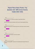 Physical Fitness Basics Practice &sol; Key Questions with 100&percnt; Correct Answers&comma; Verified 2025&sol; 2026&period;        
