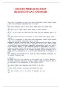 HESI-RN MED-SURG TEST QUESTIONS AND ANSWERS