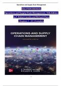 Solution Manual For Operations and Supply Chain Management&comma; 16th Edition by F&period; Robert Jacobs and Richard Chase&comma; Verified Chapters 1 - 22&comma; Complete Newest Version