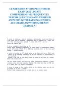 LEADERSHIP ATI RN PROCTORED EXAM 2025 UPDATE COMPREHENSIVE FREQUENTLY TESTED