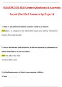 2025 HEARTCODE BLS Course &ndash; Complete Questions and Verified Answers &vert; Latest 2025 &sol; 2026 Updated Edition