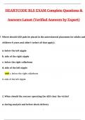 2025 HEARTCODE BLS Questions Exam &ndash; Complete Questions and Verified Answers &vert; Latest 2025 &sol; 2026 Updated Edition