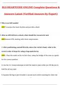 2025 HEARTCODE BLS Online &ndash; Complete Questions and Verified Answers &vert; Latest 2025 &sol; 2026 Updated Edition