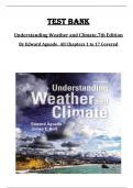 Understanding Weather and Climate &ndash; 7th Edition by Edward Aguado &ndash; Complete Test Bank &lpar;Chapters 1&ndash;17&rpar;