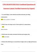 HEARTCODE BLS BUNDLED EXAMS 2025 HEARTCODE BLS &lpar;American Heart Association&rpar; Exam &ndash; Complete Questions and Verified Answers &vert; Latest 2025 &sol; 2026 Updated Edition Up-to-date HEARTCODE BLS question and answer set for the 2025&sol;2026 version&comma; verified by medical