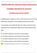 2025 HEARTCODE BLS &lpar;American Heart Association&rpar; Exam &ndash; Complete Questions and Verified Answers &vert; Latest 2025 &sol; 2026 Updated Edition