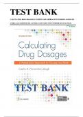 Test Bank For Calculating Drug Dosages A Patient-Safe Approach to Nursing and Math 2nd Edition by Castillo&comma; All Chapters 1 - 22&comma; Verified Newest Version