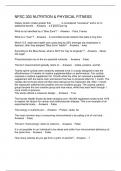 NFSC 303 NUTRITION & PHYSICAL FITNESS