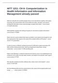 HITT 1211&colon; CH 6- Computerization in Health Informatics and Information Management already passed