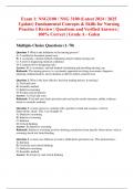 Exam 1&colon; NSG3100 &sol; NSG 3100 &lpar;Latest 2024 &sol; 2025 Update&rpar; Fundamental Concepts & Skills for Nursing Practice I Review &vert; Questions and Verified Answers &vert; 100&percnt; Correct &vert; Grade A - Galen