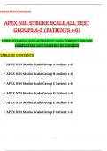 2026 APEX NIH Stroke Scale &ndash; All Test Groups A-F Patients 1&ndash;6 &vert; Newest Updated Questions & Verified Answers &lpar;Latest 2026 &sol; 2027&rpar;