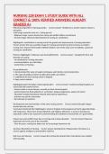 NURSING 228 EXAM 1 STUDY GUIDE WITH ALL CORRECT & 100&percnt; VERIFIED ANSWERS&vert;ALREADY GRADED A&plus;