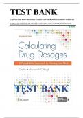 TEST BANK CALCULATING DRUG DOSAGES: A PATIENT-SAFE APPROACH TO NURSING AND MATH 2ND EDITION BY CASTILLO, WERNER-MCCULLOUGH ISBN- 9781719641227 This is a Test Bank (Study Questions and Answers) to help you understand the most common math concepts used in