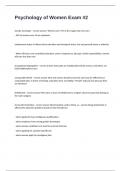 Psychology of Women Exam &num;2 Actual Questions With Verified Correct Answers Guaranteed Pass&period;