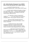 2025 - Medical Readiness Management Course &lpar;MRMC&rpar; Block II Study Guide Questions With Complete Solutions