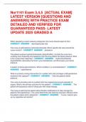 Nur1141 Exam 3&comma;4&comma;5  &lbrack;ACTUAL EXAM&rsqb;  LATEST VERSION &lbrack;QUESTIONS AND  ANSWERS&rsqb; WITH PRACTICE EXAM  DETAILED AND VERIFIED FOR  GUARANTEED PASS- LATEST  UPDATE 2025 GRADED A 