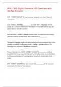 WGU C840 Digital Forensics 143 Questions with Verified Answers&comma;100&percnt;CORRECT