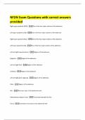 NFDN Exam Questions with correct answers provided