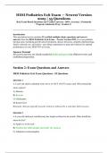 HESI Pediatrics Exit Exam &mdash; Newest Version 2025&sol;2026 &vert; 55 Real Exam-Based Questions with Verified Answers &vert; 100&percnt; Accuracy &vert; Practical Nursing Pediatric Care Prep &vert; Graded A&plus;