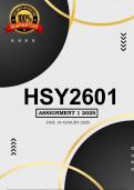 HSY2601 Assignment 1 ANSWERS 2025 - Due 4 August 2025