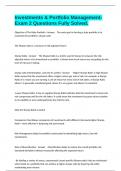 Investments & Portfolio Management- Exam 2 Questions Fully Solved&period;