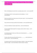 Emergency and Critical Care Review Questions