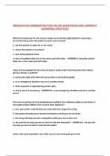 MEDICATION ADMINISTRATION NCLEX QUESTIONS AND CORRECT ANSWERS UPDATED&excl;&excl;