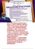 NSG 119 Med-Surg Nursing II Exam 1 2025 CLINICAL BATTLE TEST &lpar;Prof&period; Neimer Approved&rpar; &vert; &ast;FALL 2025 TRAUMA-READY EDITION&ast; &vert; 400&plus; HIGH-ACUITY SCENARIOS&colon; Hemodynamic Crises &plus; Post-Op Complications &plus; ICU Transitions &vert; Includes NGN CRITICAL CARE DRILLS &plus; CODE B