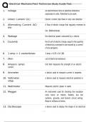 Electrical Mechanic&sol;Test Technician Study Guide Test&period;