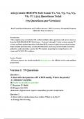 HESI PN Exit Exam V1&ndash;V7 &vert; 2025&sol;2026 Complete Edition 525 Real Exam-Based Questions &lpar;75 per Version&rpar; &vert; Verified Answers &vert; 100&percnt; Accuracy &vert; Practical Nursing Exit Prep &vert; Graded A&plus;