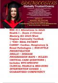 NSG 311 Alterations in Adult Health I &ndash; Exam 2 Clinical Mastery Kit 2025 &lpar;West Virginia University Verified&rpar; &vert; &ast;450&plus; REAL PATIENT CASES&ast;&colon; Cardiac&comma; Respiratory & Renal Pathologies &vert; NGN-STYLE PRIORITIZATION DRILLS &plus; DISEASE PROGRESSION MAPS &plus; NCLEX&reg; CRITIC