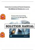  Solution Manual for Construction Accounting&comma; &lbrack;Xth&rsqb; Edition by Peterson &lpar;Chapters 1&ndash;18&rpar; - All Chapters Covered